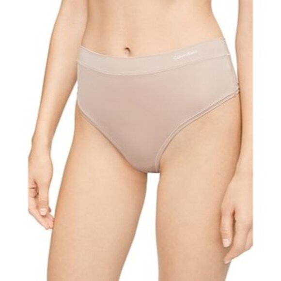 Calvin Klein Women's One Size High Waist Thong, Honey Almond, Size OS, NWT - Picture 1 of 4
